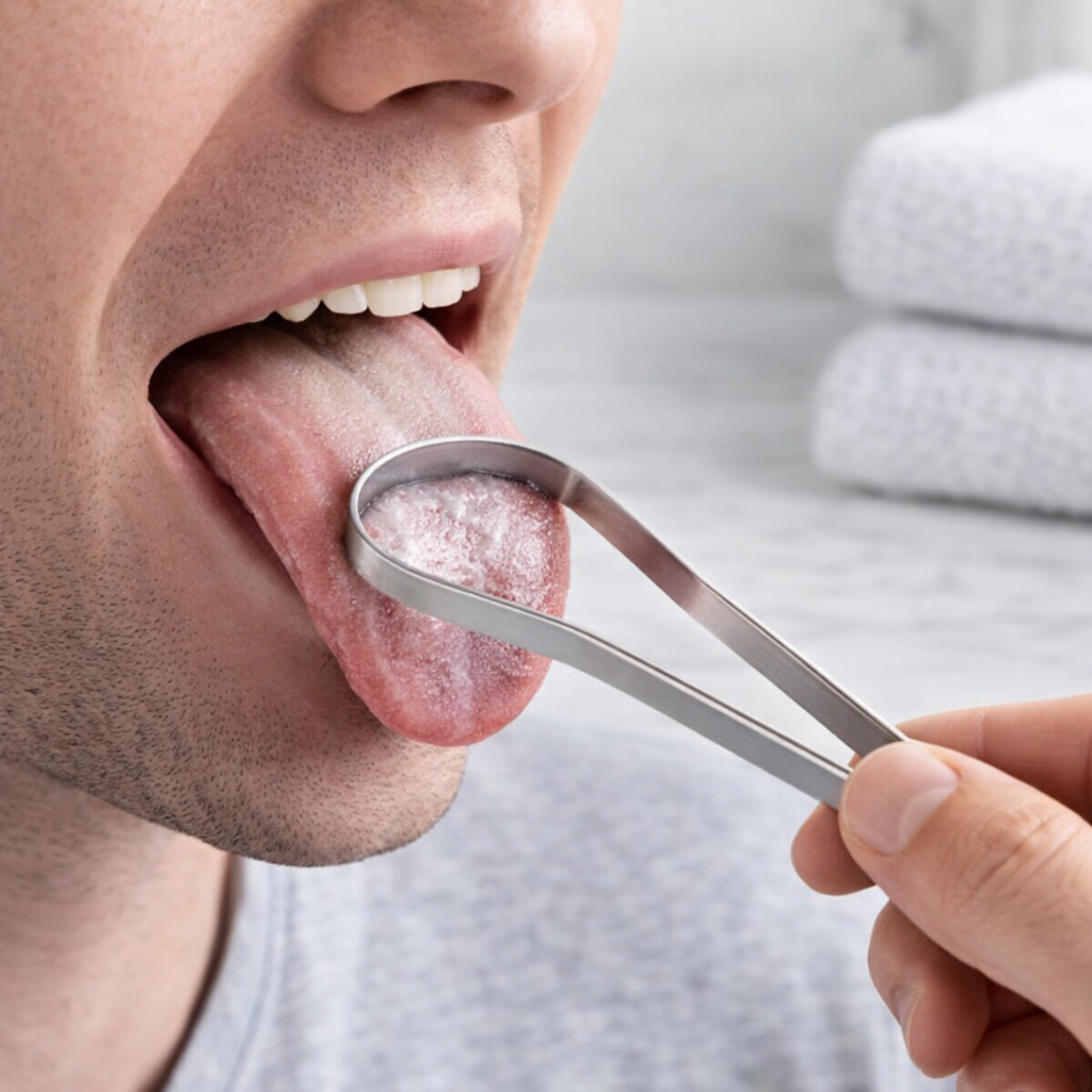 Raspador de lengua de acero inoxidable