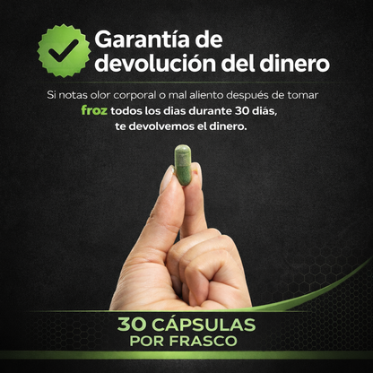 Froz® | Cápsula natural que elimina el mal aliento y mal olor corporal