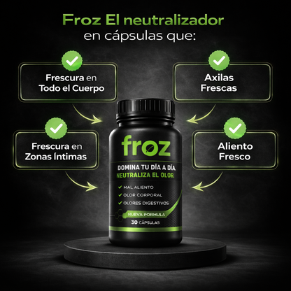 Froz® | Cápsula natural que elimina el mal aliento y mal olor corporal