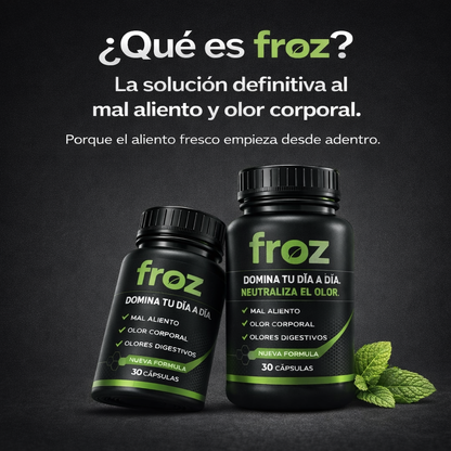 Froz® | Cápsula natural que elimina el mal aliento y mal olor corporal