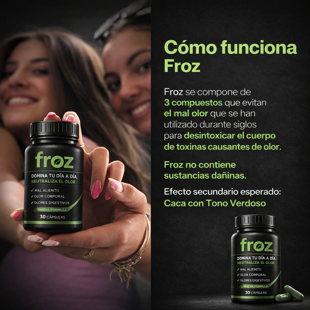 Froz® | Cápsula natural que elimina el mal aliento y mal olor corporal